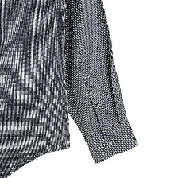 Perry Ellis Men's Black Grey Long Sleeve Shirt Size Large Regular Fit Button NWT - Picture 8 of 12